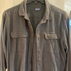 Gray Patagonia Button Down Shirt